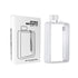 Slim Tritan Flat Water Bottle - 380ml BPA-Free, Leakproof with Leather-Textured Sleeve & Strap(white)