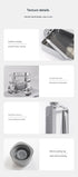 Slim Tritan Flat Water Bottle - 380ml BPA-Free, Leakproof with Leather-Textured Sleeve & Strap(grey)