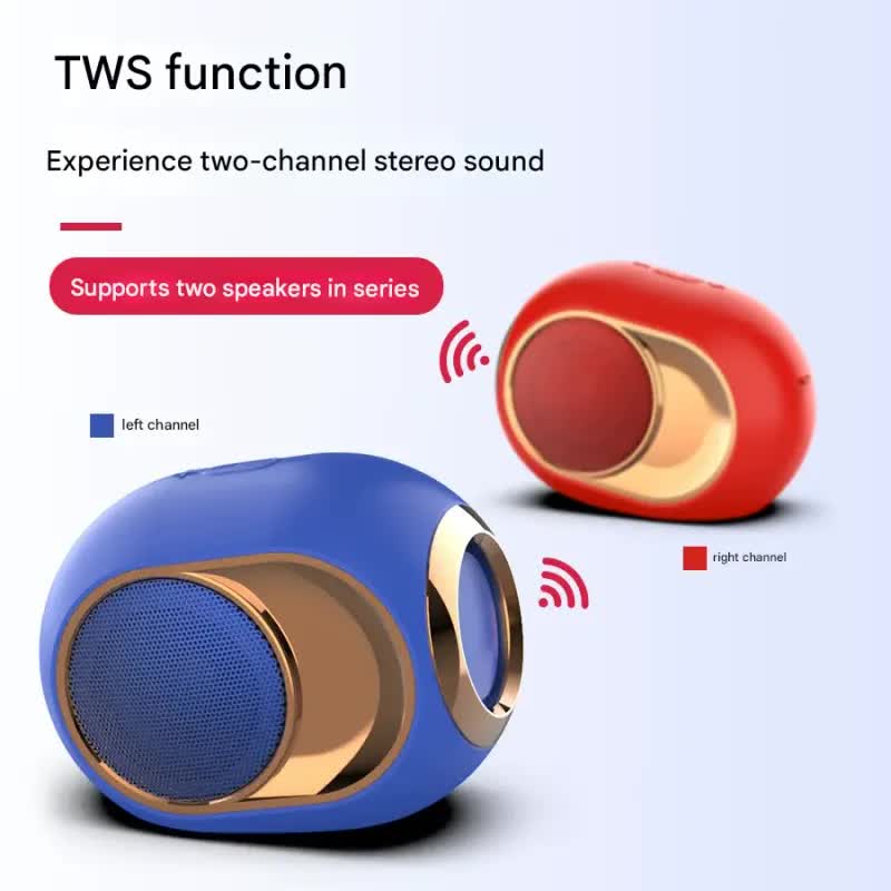 Portable Wireless Bluetooth 5.0 Speaker - TWS Stereo, Powerful Bass, Hands-Free Calls & Multiple Playback Modes(blue)