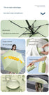 Mini Pocket Umbrella with Matching Crossbody Bag - UV Protection, 6-Rib Windproof Design(pink)