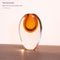 Artistic Teardrop Glass Vase - Handcrafted Glazed Finish for Hydroponics & Floral Decor(amber)
