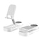 Foldable Desktop Phone Stand with Bluetooth 5.3 Speaker - Adjustable Angle & Height, TF/Line-In(white)