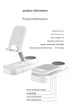 Foldable Desktop Phone Stand with Bluetooth 5.3 Speaker - Adjustable Angle & Height, TF/Line-In(pink)