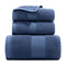 Premium Long-Staple Cotton Towel Set - 2 Hand Towels & 1 Bath Towel Gift Bundle(blue)