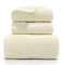 Premium Long-Staple Cotton Towel Set - 2 Hand Towels & 1 Bath Towel Gift Bundle(yellow)