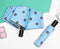 Auto Open/Close 8-Rib Sun & Rain Umbrella - 98cm UV Protection Canopy(sky blue)