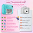 Kids Multi-Functional Camera Toy - Instant B&W Printing & Creative Stickers(pink)