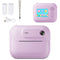 Kids Multi-Functional Camera Toy - Instant B&W Printing & Creative Stickers(purple)