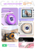 Glitter Sand Design 64MP HD Digital Camera with LED Fill Light & Auto Focus(black)