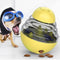 Interactive Dog Puzzle Feeder with Adjustable Food Dispensing Holes(Yellow)
