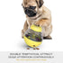 Interactive Dog Puzzle Feeder with Adjustable Food Dispensing Holes(Yellow)