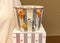 Charming Striped Ceramic Instant Noodle Bowl with 3D Accents & Happy every day!" Message(grey)"