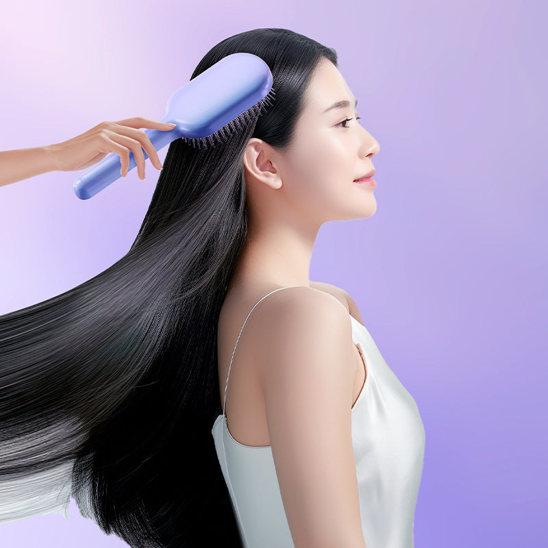 Electric Ionic Vibrating Massage Hairbrush - 3-Mode Sonic Scalp Massager & Detangler with LCD Display(Purple)