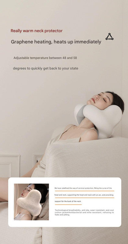 Smart Neck Pillow with Dual Noise Reduction, HIFI Bluetooth Music & Graphene Heating - Sleep Elf