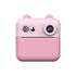Kids Instant Print Digital Camera with 180°  Flip Lens - 24MP Photos, 720P Video & Doodle Fun(pink)