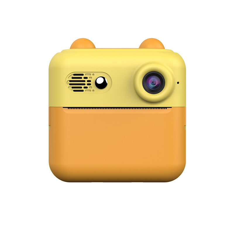 Kids Instant Print Digital Camera with 180° Flip Lens - 24MP Photos, 720P Video & Doodle Fun(yellow)