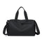 Large Capacity Travel Duffel Bag with Shoe Compartment & Wet Pocket - Multi-Purpose Gym & Weekend Bag(Black)