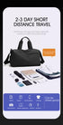 Large Capacity Travel Duffel Bag with Shoe Compartment & Wet Pocket - Multi-Purpose Gym & Weekend Bag(Khaki)