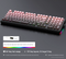 Tri-Mode RGB Mechanical Gaming Keyboard - 102-Key, Hot-Swappable, 4000mAh Battery, 5-Layer Sound Dampening(Strawberry on black)