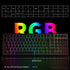 Tri-Mode RGB Mechanical Gaming Keyboard - 102-Key, Hot-Swappable, 4000mAh Battery, 5-Layer Sound Dampening(Strawberry on black)