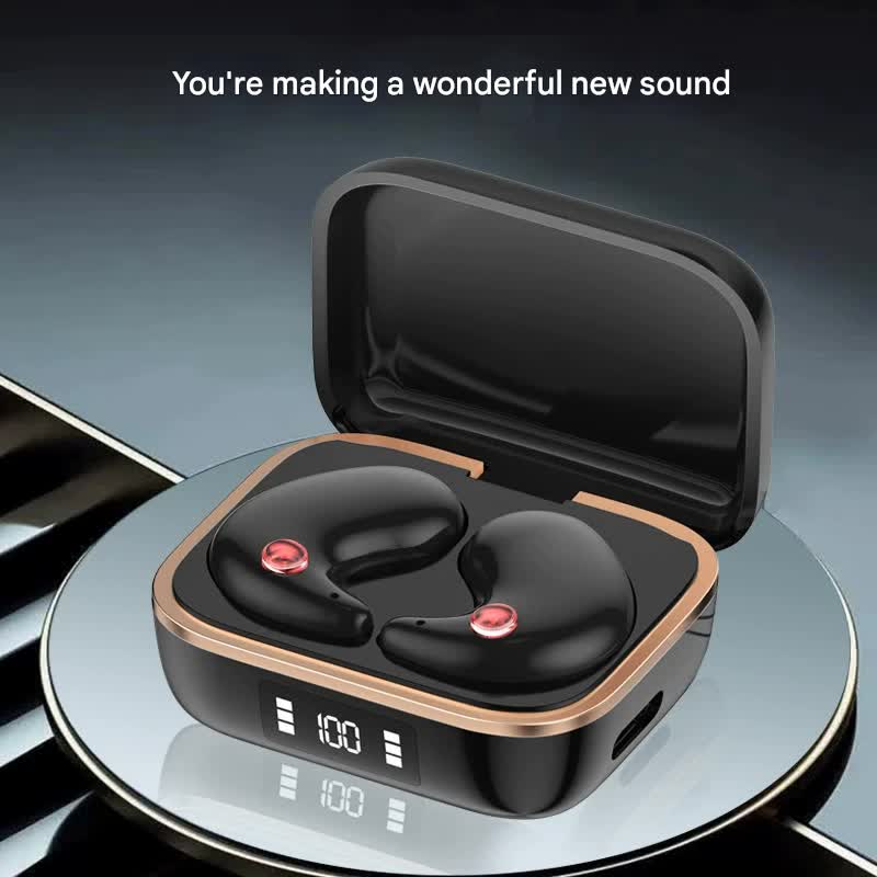 TWS Wireless Earbuds with Wireless Charging Case - Bluetooth 5.3, HiFi Audio, LED Display & Smart Touch Control(black)