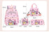 Kids Cartoon Character 3-Piece Backpack Set - Lightweight School Bag with Lunch Bag & Pencil Case(Light blue)