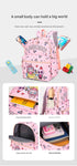 Kids Cartoon Character 3-Piece Backpack Set - Lightweight School Bag with Lunch Bag & Pencil Case(Pink)