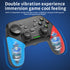 Multi-Platform Wireless Gaming Controller with Dual Motor Vibration, Turbo & Phone Holder(Black, red and blue with receiver)