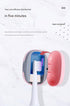 Portable UVC Toothbrush Sterilizer Case - 5-Minute Automatic Sanitizer, USB-C Rechargeable(pink)