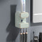 Automatic Toothpaste Dispenser with UVC Toothbrush Sterilizer & Holder - Wall Mounted, Rechargeable(green)