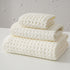 Luxurious 100% Cotton Waffle Weave Towel Set - 3-Piece Absorbent, Quick-Drying & Soft(White)