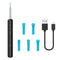 Smart Visual Ear Cleaner with HD WiFi Camera - Gentle Silicone Tips, USB-C Rechargeable Otoscope for Safe Ear Wax Removal(Black low-level version)