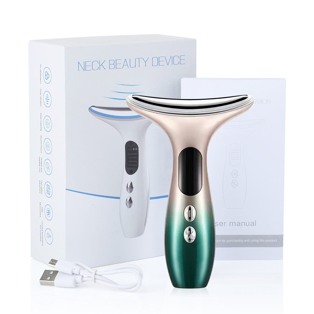 Multi-Function Neck & Face Beauty Device - 4-in-1 LED Light Therapy, EMS Lifting & Anti-Wrinkle Massager(Gradient)
