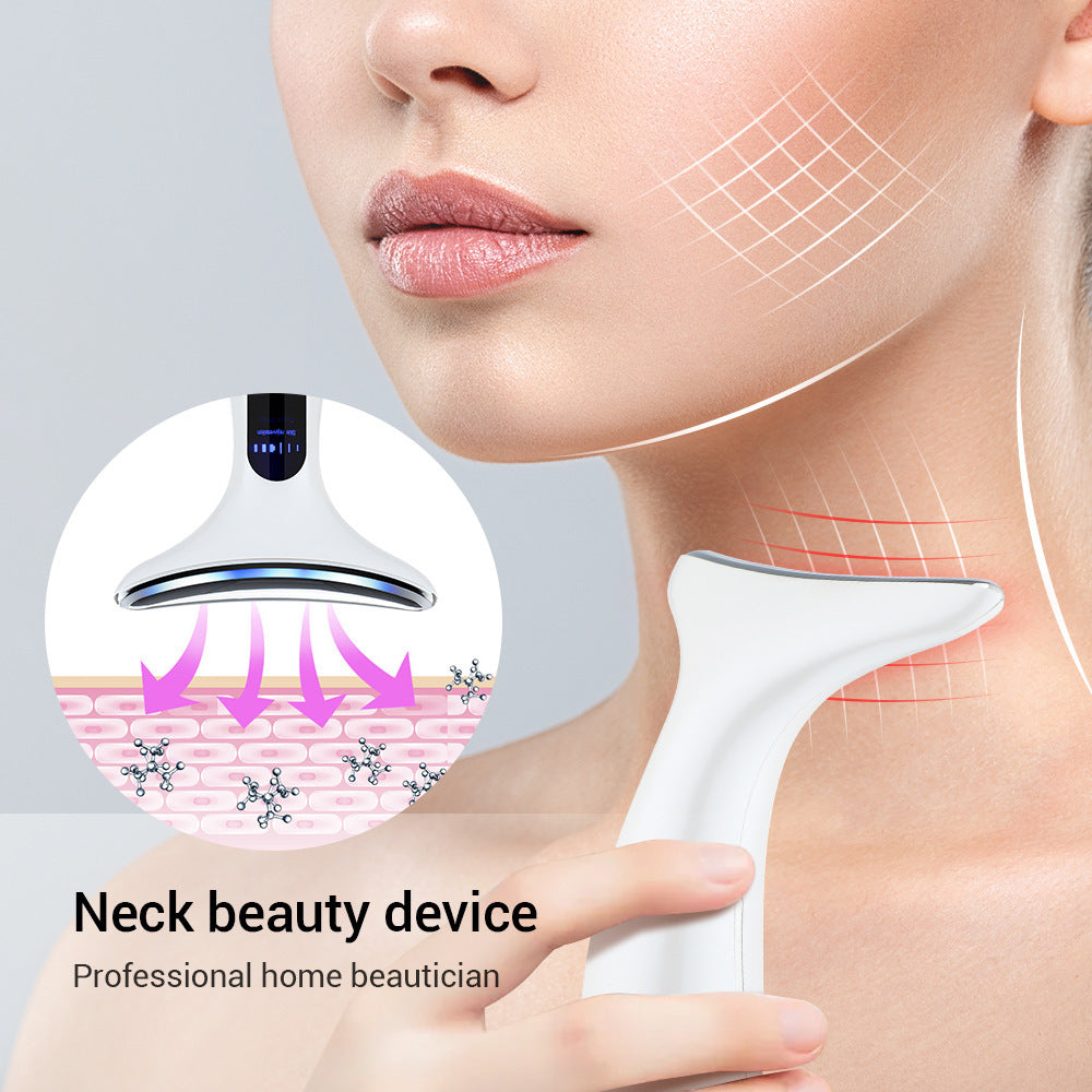 Multi-Function Neck & Face Beauty Device - 4-in-1 LED Light Therapy, EMS Lifting & Anti-Wrinkle Massager(Gradient)