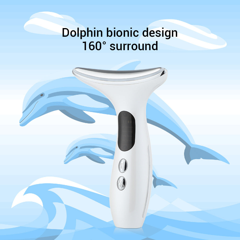 Multi-Function Neck & Face Beauty Device - 4-in-1 LED Light Therapy, EMS Lifting & Anti-Wrinkle Massager(Gradient)