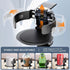 Two desktop clip-on cup holders and headphone hanger - adjustable, non-slip silicone, maximum load 15KG(black)