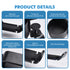 Heavy-Duty All-Metal Desk Clamp with 360-Degree Swivel Headphone Hanger & Cup Holder(black)