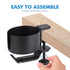 Heavy-Duty All-Metal Desk Clamp with 360-Degree Swivel Headphone Hanger & Cup Holder(black)