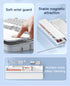 Two Multi-functional Keyboard Cleaning Kit & Ergonomic Wrist Rest with Integrated Storage(White)