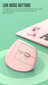 Two Ergonomic Vertical Wireless Mouse - Dual Mode (2.4G & Bluetooth), 5 Adjustable DPI, Silent Clicks, Rechargeable(black)