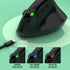 Two Ergonomic Vertical Wireless Mouse - Dual Mode (2.4G & Bluetooth), 5 Adjustable DPI, Silent Clicks, Rechargeable(white)