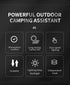 Collapsible LED Camping Lantern with 45-Hour Battery Life, USB-C Charging & Atmosphere Lighting(Khaki)