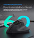 Ergonomic Vertical Mouse - 2.4G/Bluetooth Multi-Mode, LED Display, 57-Degree Angle, & 400mAh Battery(White)