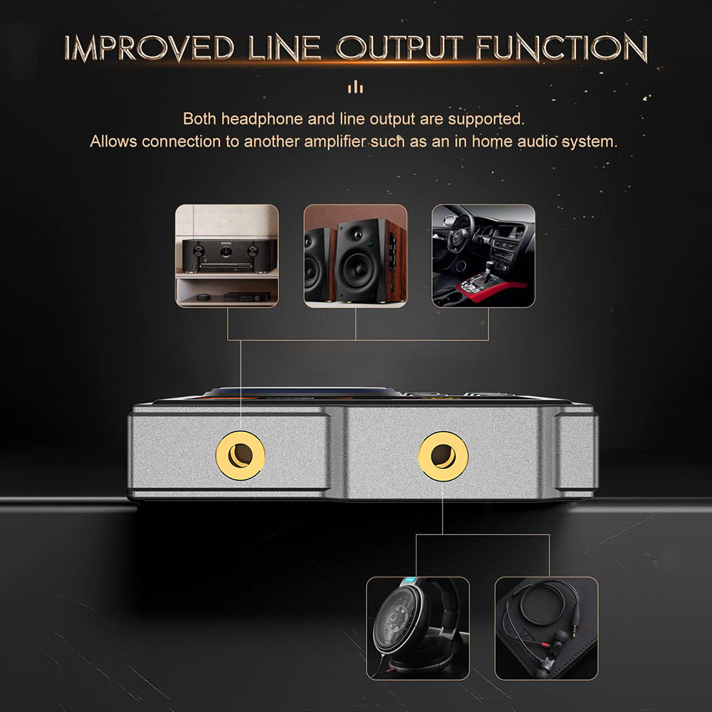 Portable Hi-Res Digital Audio Player - DSD, Dual DAC, Bluetooth 5.0, Expandable Storage(Grey 16GB + 32GB)
