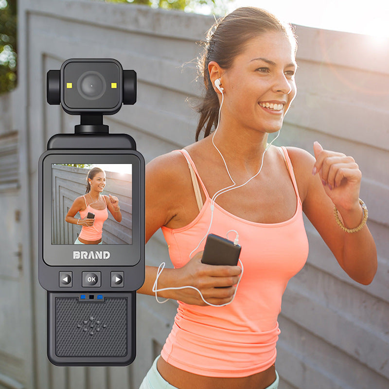 Compact Body Camera with 180° Rotatable Lens, Night Vision, WiFi & Built-in Fill Lights(black+32G)
