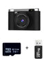 4K Ultra HD Digital Camera - 75MP, 2.8-inch Rotatable Screen, Auto Focus & Built-in Flash(black)