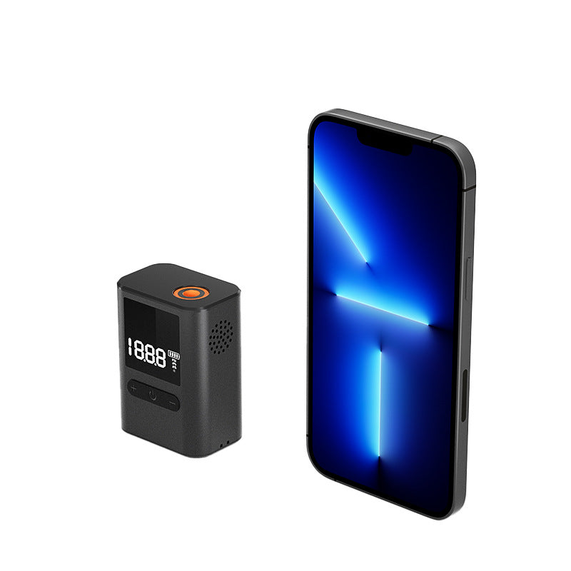 Compact Digital Display Air Pump - 100 PSI, Portable Electric Inflator with Automatic Stop(black)