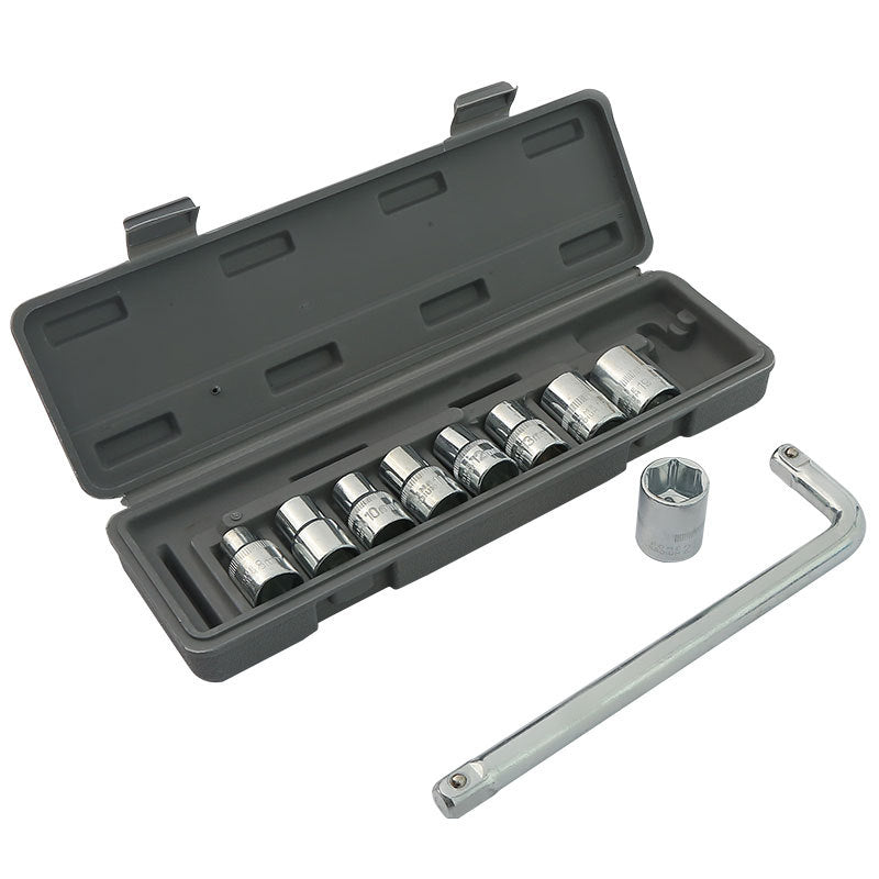 Two 10-piece L-shaped socket wrench sets - 1/2