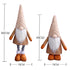 Retractable Leg Christmas Gnome Plush - Adjustable Standing Holiday Decoration(Grey)