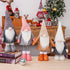 Retractable Leg Christmas Gnome Plush - Adjustable Standing Holiday Decoration(white)